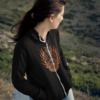 black zip hoodie women's