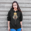 black hoodie with zipper women's