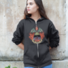 ladies zipped hoodie